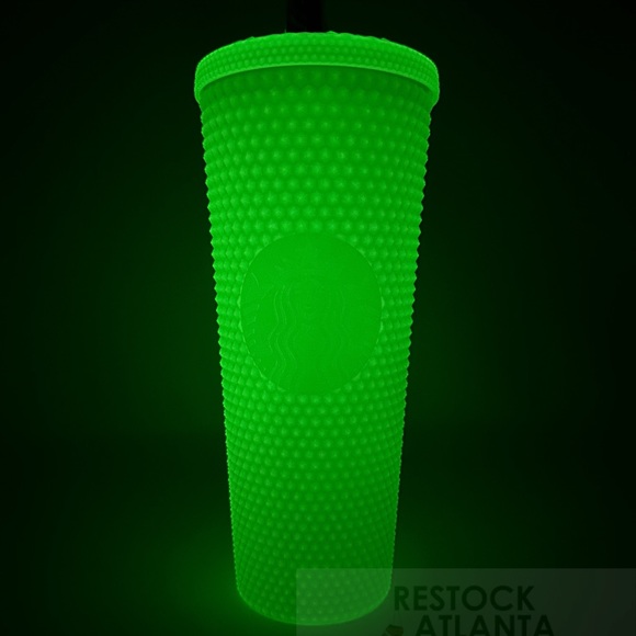 NEW 2022 Starbucks Halloween Glow in the Dark Lemongrass Bling Cold Cup 24 oz - Picture 4 of 4